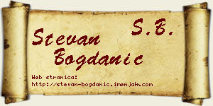 Stevan Bogdanić vizit kartica